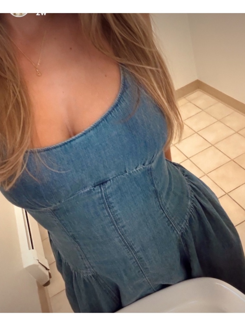 Abercrombie & fitch bra free Dylan midi chambray dress - Picture 6 of 6